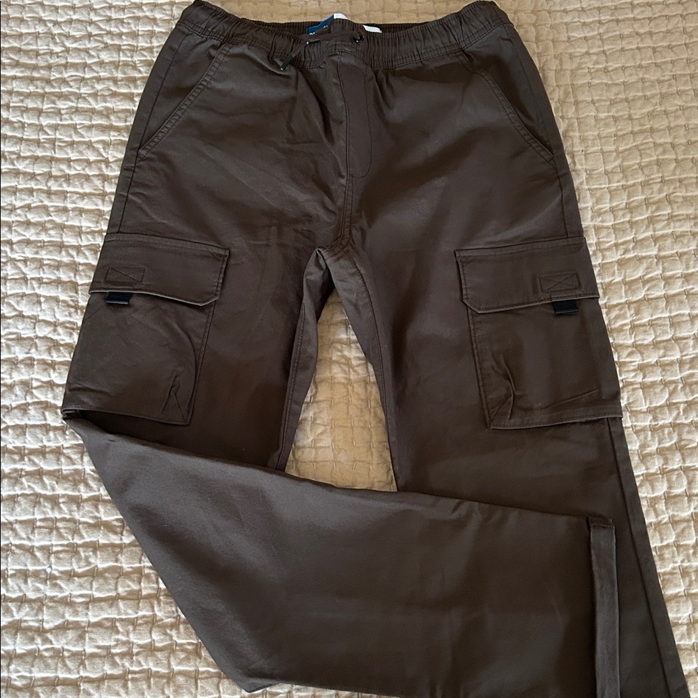 OLD NAVY Youth Boys Brown Tech Taper Quick Dry Pants
